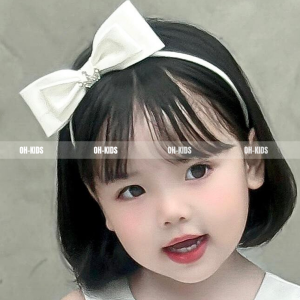 Bờm nơ vải phụ kiện tóc dành cho bé mặc váy công chúa làm thủ công, ruy băng, băng đô tóc OH KIDS